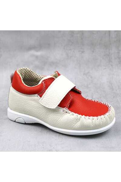 tino Lightweight children's shoes, made of natural leather 369-WHITE/RED/MC