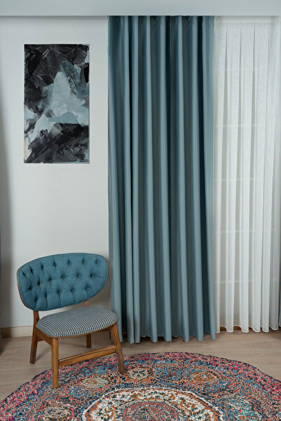 Elen's Dark Blackout Işık Geçirmez Karartma Kalın Fon Perde Salon Çocuk Yatak...