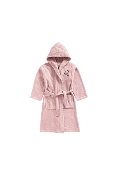 BYFT Daffodil Kids Hooded Bathrobe | Monogrammed Letter 'Q' | Soft Cotton Com...