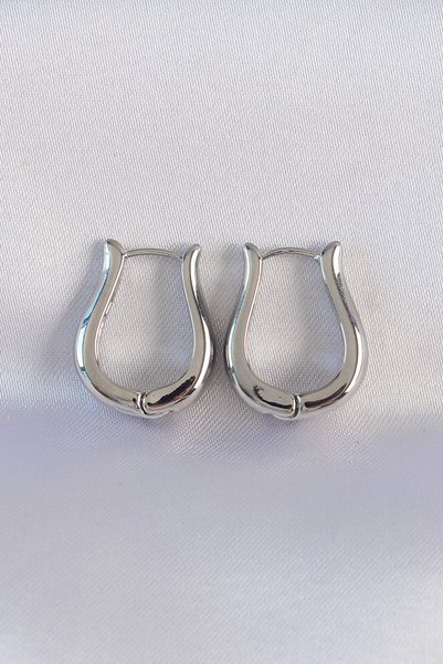 shopwave Brass Silver Rk Hollow Rose Earrings