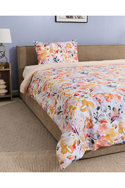 REDTAG Multicolour 2 Piece Floral Printed Duvet Cover Set (Single Size)