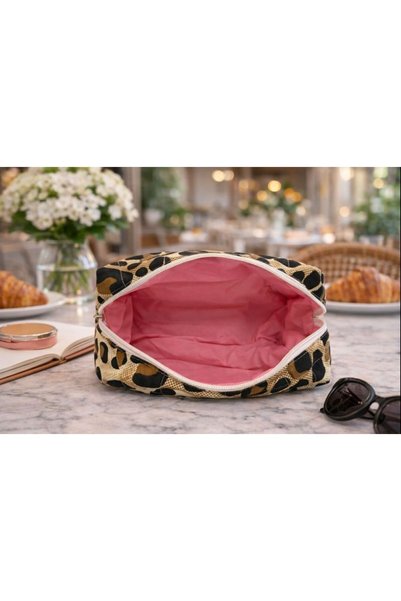 MIORA BAG حقيبة مكياج بنقشة الفهد