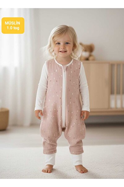 PAMUK HANIM ملابس نوم من الموسلين 1.0 توغ مع أحذية للأطفال، ملابس نوم ربيعية ...