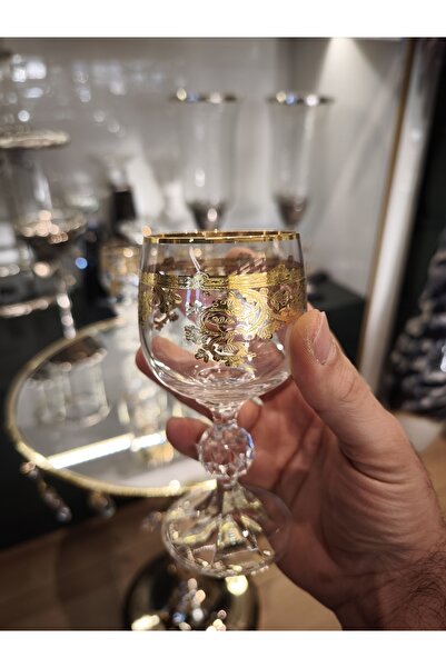 P&ORA PREMIUM KITCHEN PRODUCTS Bohemia Crystal Real Gold Plated 6 Person 150 ...