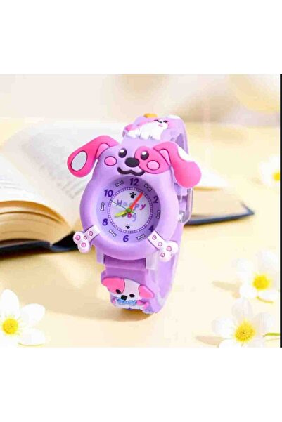 BBS Pati Puppy Children's Watch with Cute Figures - Color: Purple