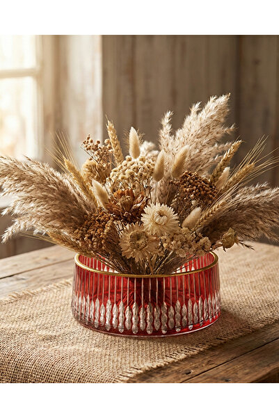 AKDEN STORE Cut Crystal Decor 24cm Medium Size Glass Bowl / Verre Series