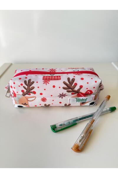Tadsy Deer Patterned Pencil Case 19X8X6 cm