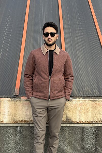 inpool Men, Collar Paneled , Double Zipper, Regular-Fit, Winter-Spring, Jacke...