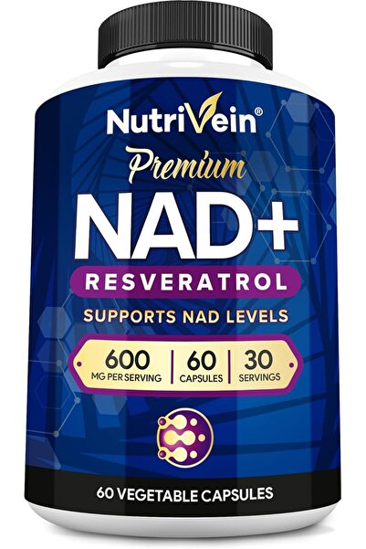 nutrivein Premium NAD + Resveratrol 600 mg Aging Cognition Metabolism Overall...