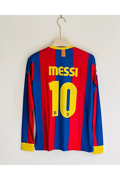 Lion Spor L.Messi Barcelona Retro Long Sleeve Football Jersey Short Sleeve Br...