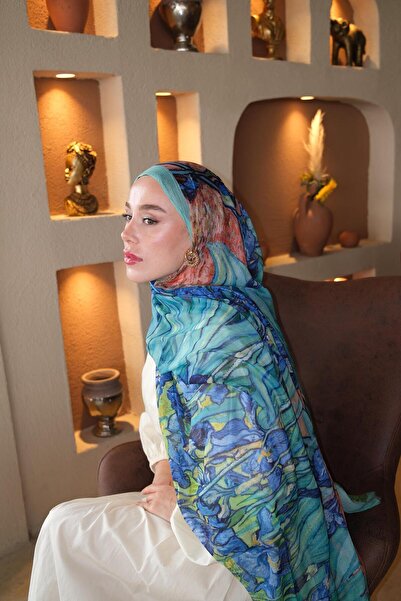 diorel Azalea Pamuk Şal Turkuaz