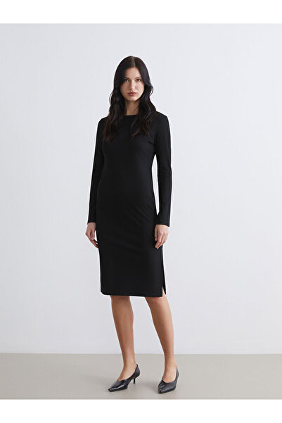 LC Waikiki Crew Neck Ribbed Dress