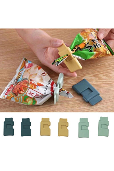 shopwave 6 قطع من أكياس محكمة الغلق للتعبئة والتغليف مع مشبك إغلاق (5047)