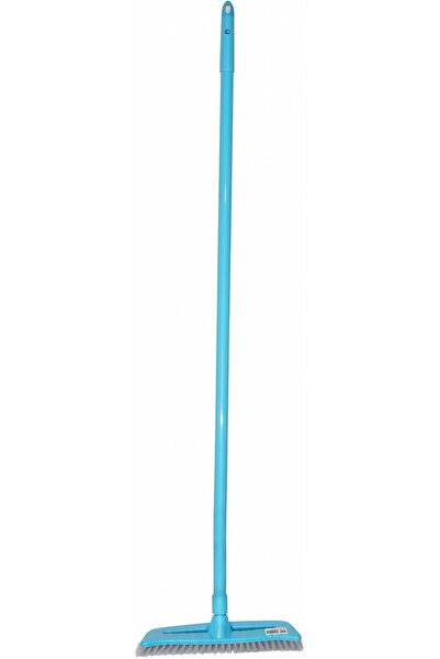 CleanO Bristle Push Broom with Long Handle