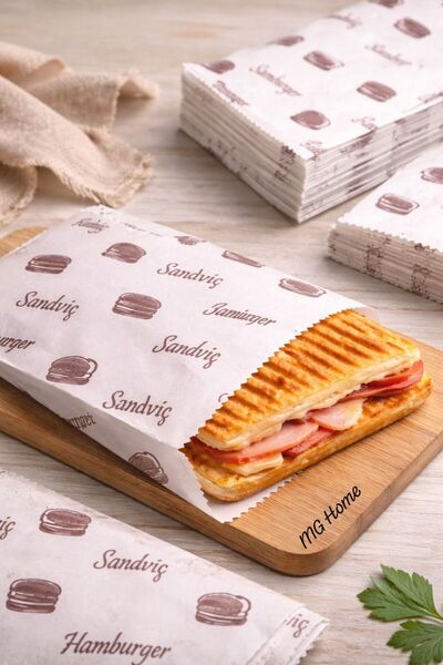 VENON 1 KG 🍔 TOST DESENLİ ♥️ YANI AÇIK 🍞Kese Kağıdı Tost Hamburger Kahvaltı...