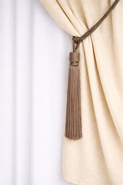 MEFAKS TEKSTİL Silindir Kordon Sarım Braçol – Fon Perde Dekoratif Perde Topla...