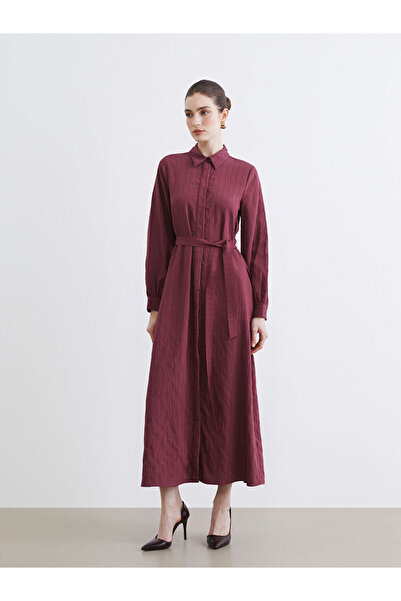 LC Waikiki Quality Pieces from Çelebi Store Belted Modal Blend Shirt Dress