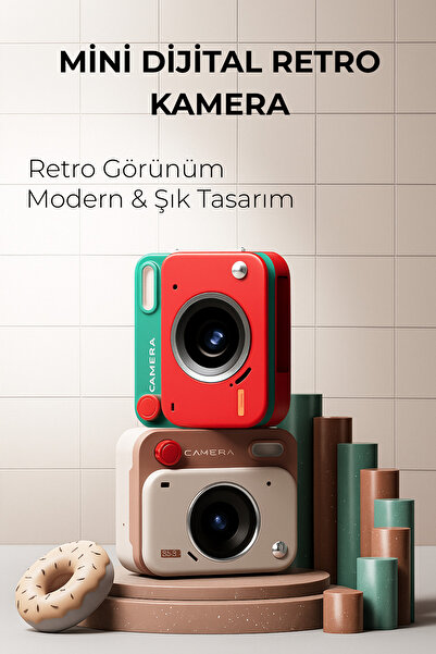 ShinyTouch Mini Dijital Retro Video Kamera-(8GB Hafıza Kartı Hediyeli&Türkçe ...