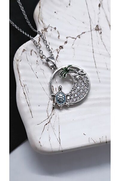 Serenity قلادة فولاذية على شكل شاطئ البحر