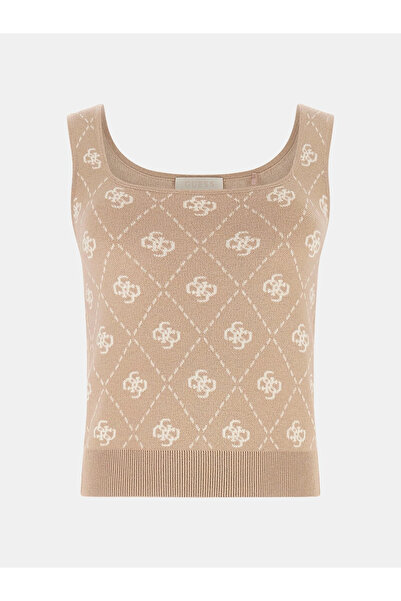 Guess Sarah 4g Bustier Knitwear Women's Cream Knitwear W4Br0Cz3Jd2-Fnjs