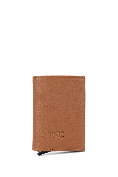 Tamer Tanca حامل بطاقة تان من الجلد الطبيعي للرجال