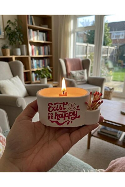 mibales Dekoratif Pinterest Pembe Kibritli Kokulu Soya Mum Ahşap Fitilli