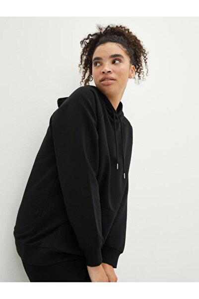 LC Waikiki Women's Hooded Plain Long Sleeve Sweatshirt