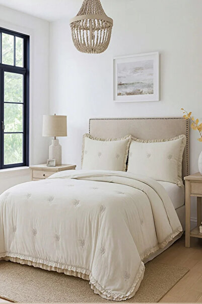 eco concept مفرش سرير مزدوج مكشكش، مفرش سرير مزدوج يومي، مفرش سرير المهر