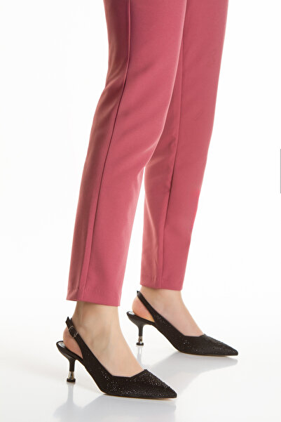 MFT AYAKKABI Women's Stone Embroidered 5 cm Style Heeled Evening Dress Shoes ...