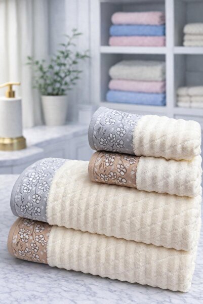 Özdilek Ochiba Best Set (Hamam Takımı) Gri-Bej