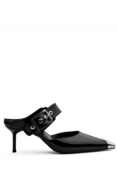 MARY Pantofi cu toc Toc subțire Pantofi NEGRI din piele lăcuită Pantofi confo...