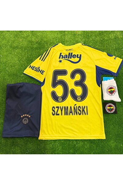 Lion Spor F̸E̸N̸R̸B̸A̸H̸Ç̸E̸ 2026 5-Star # 53 Szymanski Away Yellow Kids Kit ...