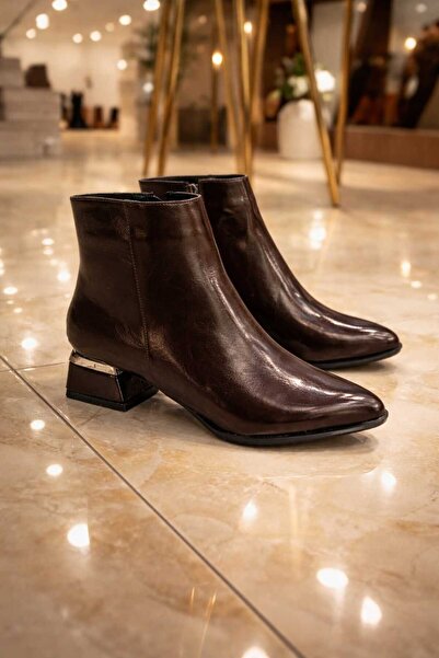 NiceDiffer Women's Zippered Thick Heeled Boots