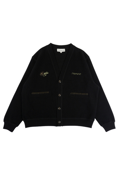 FLEAMARKT Selanik Örme Oversize Siyah Hırka