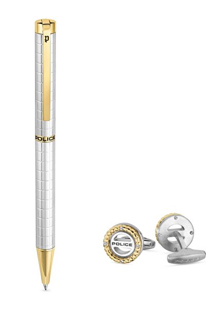 Police طقم قلم وأزرار أكمام من كونسولاس للرجال