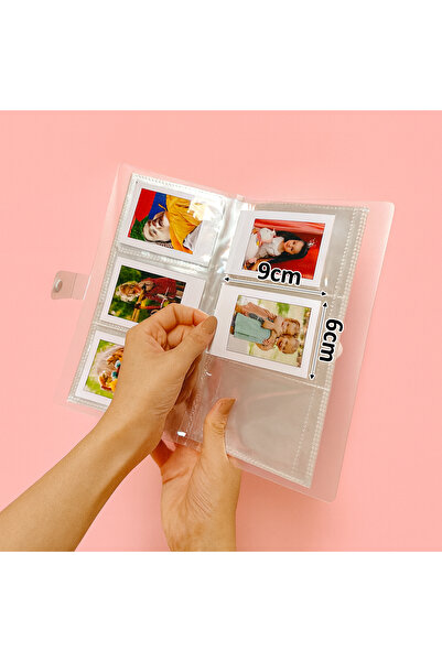 ASEL SANAT 120 Fotoğraf Kapasiteli Şeffaf Instax Polakart Fotoğraf Albümü