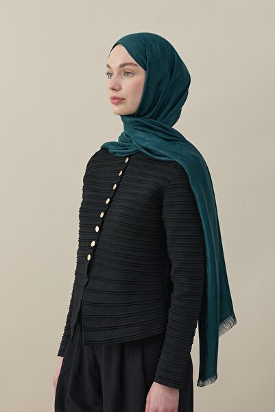 diorel H Desen Kaşmir İpek Şal Petrol Yeşili