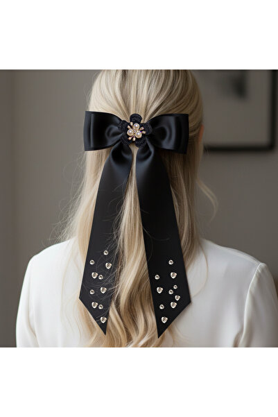 pegu baby collection Black Pearl with Stone Flower Satin Automatic Buckle