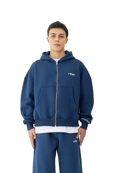 hitup Nakışlı Premium Oversize Full Zip Hodie