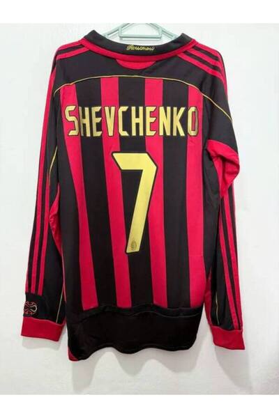Lion Spor Milan 2007 Shevchenko Long Sleeve Red Home Jersey