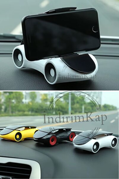 İndirimKap Araba Tasarımlı Araç İçi Telefon Tutucu 360 Dönebilen Ayarlı