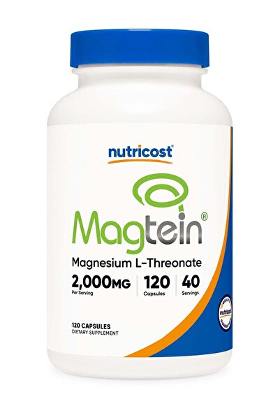Nutricost ماجتين، ثريونات المغنيسيوم إل-2000 ملغ لكل جرعة، 120 كبسولة، 40 جرع...
