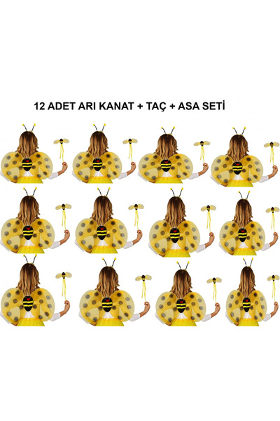 shopwave مجموعة من 12 جناح نحلة للعروض المدرسية - أجنحة الأنشطة (5047)