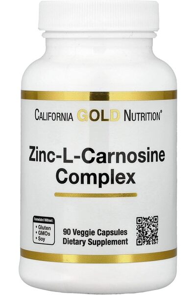 California Gold Nutrition مركب الزنك-إل-كارنوزين، 90 كبسولة نباتية
