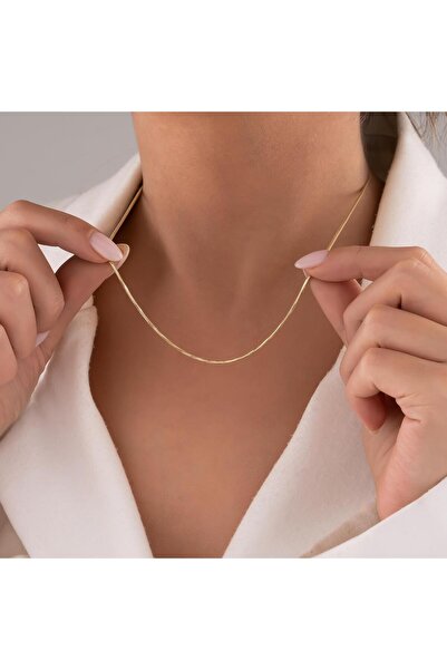 H.M Hakan Mücevherat 14 Ayar Balıksırtı Altın Zincir 1 Mm