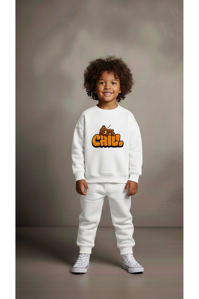 playwear Φούτερ ομάδας CHILL με στάμπα για κορίτσια και αγόρια, με λαιμόκοψη ...