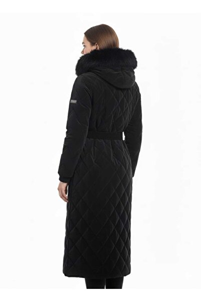 ESİN GİYİM Uzun kadın şişme Mont