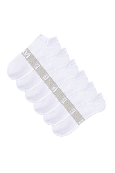 Mavi 6-Pack Logo Printed Booties Socks