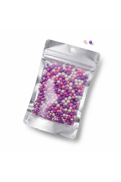 Kidzia Dekoratif Boncuk Şeker No:05 Pembe Mor Beyaz Mix 40g Doypack