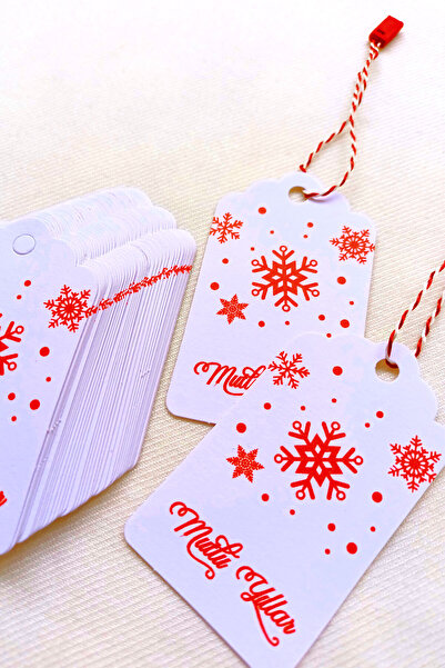 Dekorden New Year's Gift Wrap Tag - 50 pcs